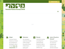 Tablet Screenshot of peninsulahumanesociety.org